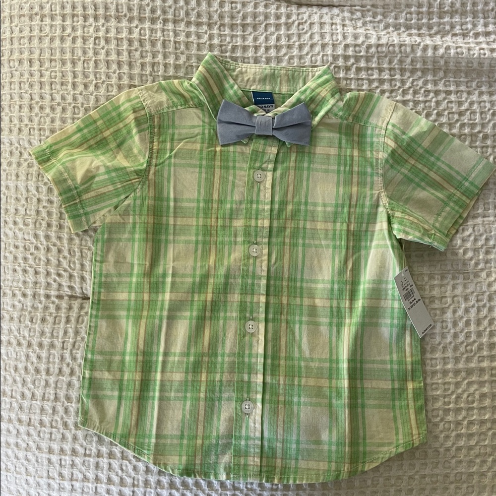 Old Navy Green Plaid Shirt